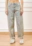 Jeans slavato balloon a vita alta - JEANS