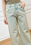 Jeans palazzo a vita alta slavato - JEANS