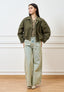 Jeans palazzo a vita alta slavato - JEANS