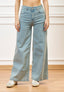 Jeans con gamba ampia a vita alta - JEANS