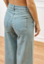 Jeans con gamba ampia a vita alta - JEANS