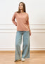 Jeans con gamba ampia a vita alta - JEANS