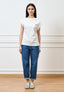 Jeans dritti a vita alta cinque tasche - JEANS