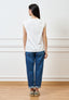 Jeans dritti a vita alta cinque tasche - JEANS