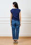 Jeans dritti a vita alta cinque tasche - JEANS