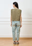 Jeans dritti a vita alta slavati - JEANS