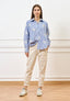 Pantalone sigaretta con elastico sul retro - AVORIO
