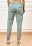 Pantalone sigaretta con elastico sul retro - SALVIA
