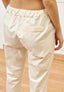 Pantalone sigaretta con elastico sul retro - AVORIO