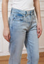 Jeans dritti a vita alta - JEANS CHIARO