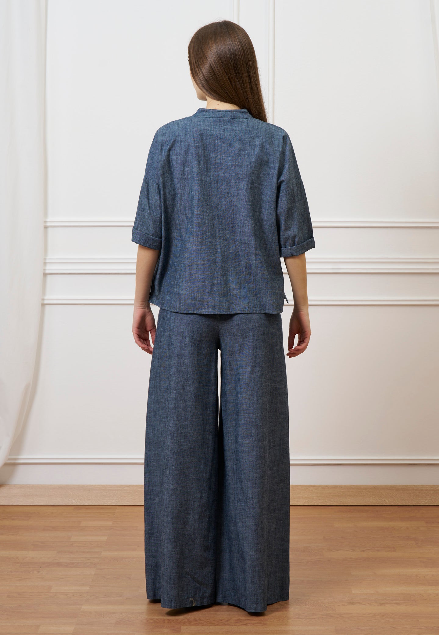 Pantalone ampio effetto denim - JEANS