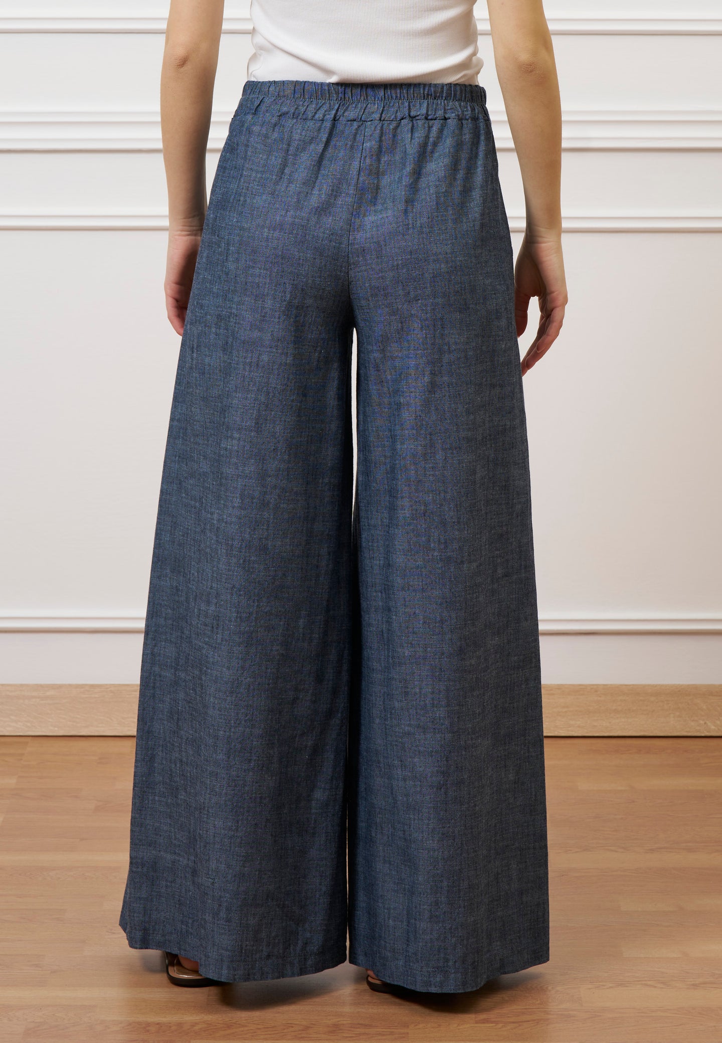 Pantalone ampio effetto denim - JEANS