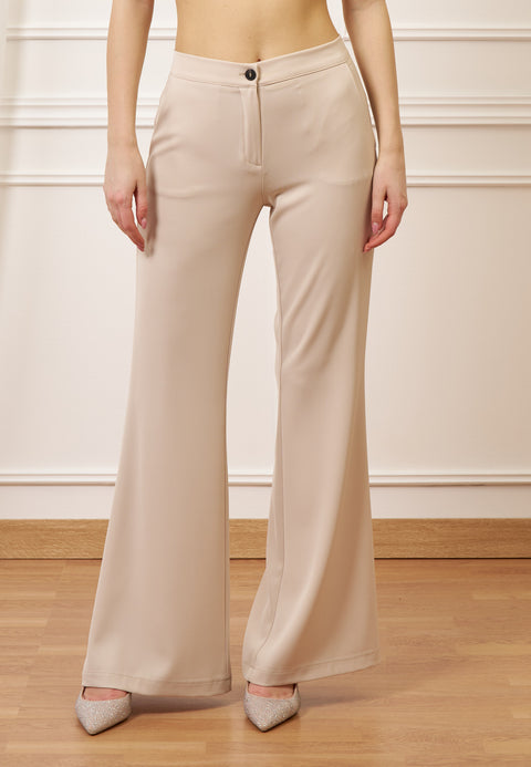 Pantalone palazzo fluido a vita alta