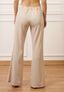 Pantalone palazzo fluido a vita alta - BEIGE