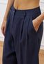 Bermuda lungo in misto lino - BLU