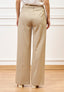Pantalone palazzo in cotone - BEIGE