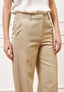 Pantalone palazzo in cotone - BEIGE