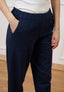 Pantalone mom fit in felpa  - BLU