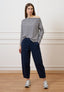 Pantalone mom fit in felpa  - BLU