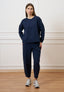 Pantalone mom fit in felpa  - BLU