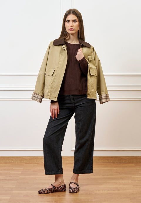 Jeans dritti alla caviglia - NERO