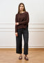 Jeans dritti alla caviglia - NERO