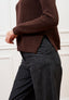 Jeans dritti alla caviglia - NERO