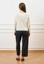 Jeans dritti alla caviglia - NERO