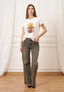 Jeans svasato a vita alta - GRIGIO MEDIO