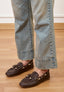Jeans cropped con cucitura alta fondo - JEANS