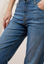 Jeans a vita alta con risvolto - JEANS
