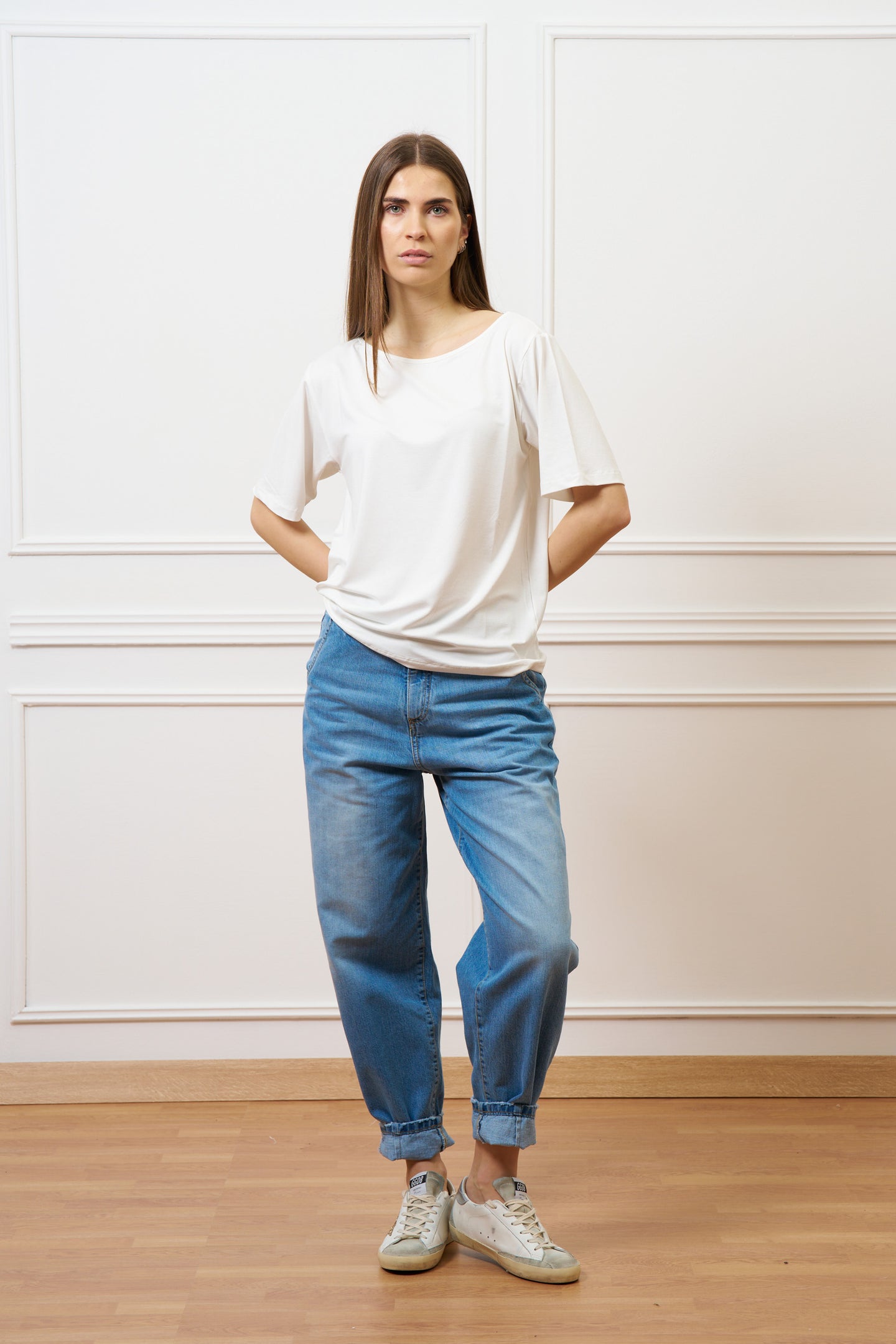 Jeans balloon con rotture sul fondo - JEANS