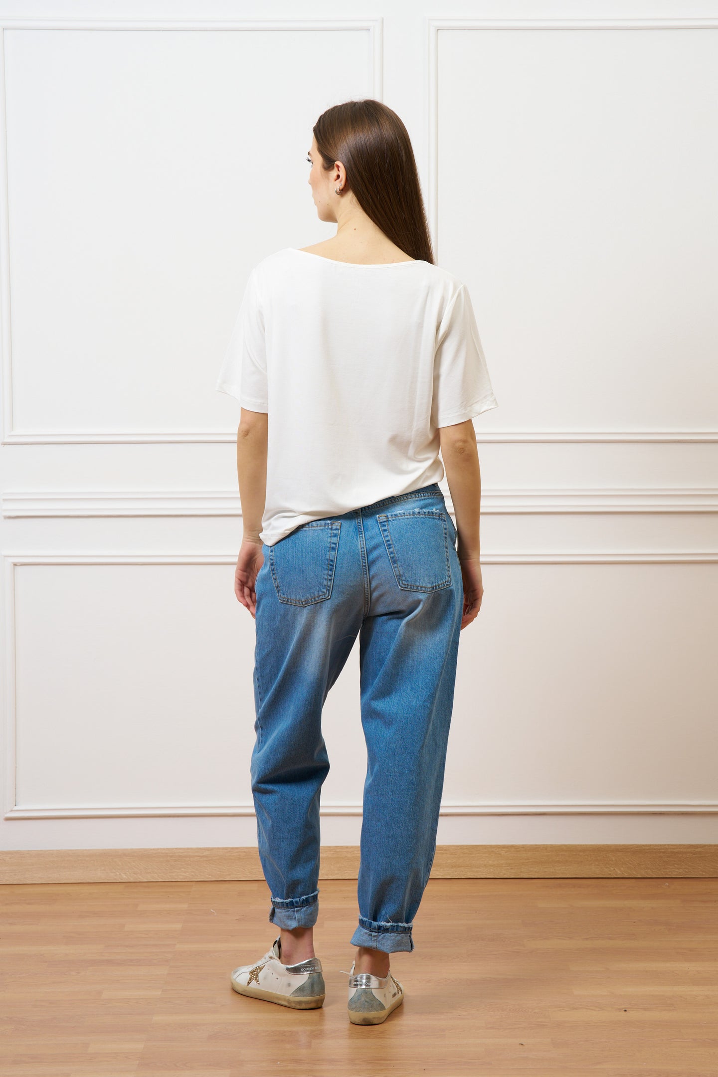 Jeans balloon con rotture sul fondo - JEANS