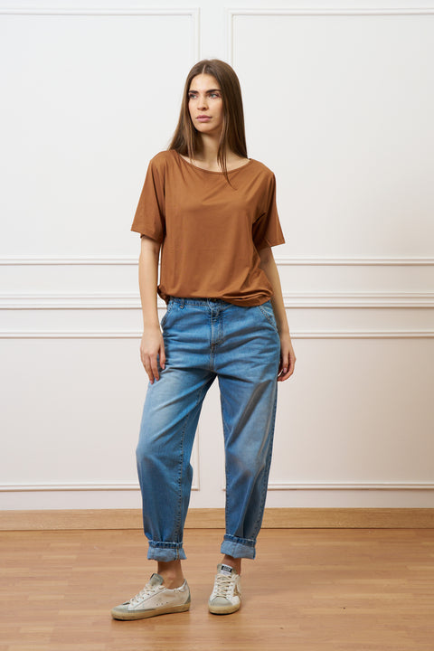 Jeans balloon con rotture sul fondo - JEANS