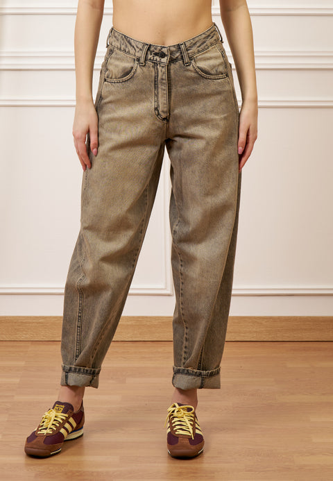 Jeans balloon a vita alta