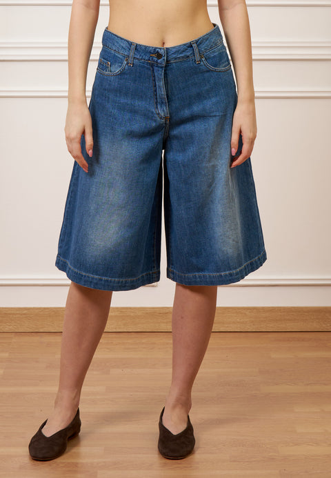 Bermuda ampio in jeans