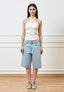 Jeans bermuda slavato - JEANS