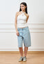 Jeans bermuda slavato - JEANS