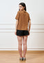 Shorts con fondo sfrangiato - NERO
