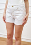 Shorts con fondo sfrangiato - BIANCO