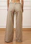 Pantalone ampio in cotone - BEIGE