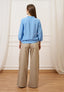 Pantalone ampio in cotone - BEIGE