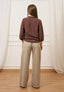 Pantalone ampio in cotone - BEIGE