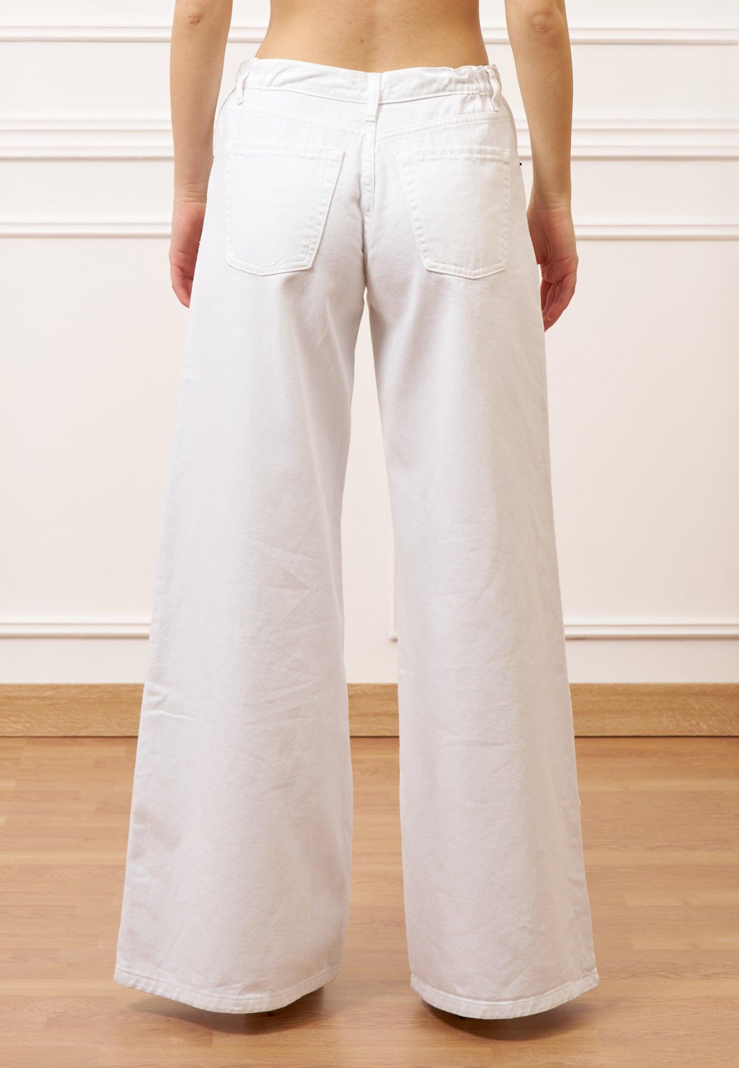 Pantalone ampio in cotone - BIANCO