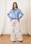Pantalone ampio in cotone - BIANCO