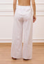 Pantalone con coulisse in misto lino - BIANCO
