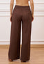 Pantalone ampio in viscosa - MARRONE