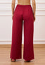 Pantalone ampio in viscosa - BORDEAUX