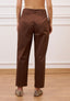 Pantalone in popeline con pince - CAMMELLO