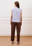 Pantalone in popeline con pince - CAMMELLO